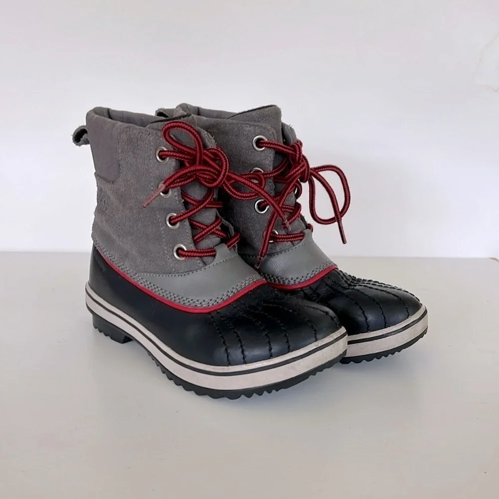 Sorel Slimpack II Youth Big Kids Lace Waterproof Winter Snow Boots, size 4